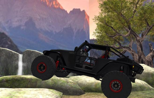 NIGHTFIRE SLEDS JEEP ROCK CRAWLER BLACK & RED