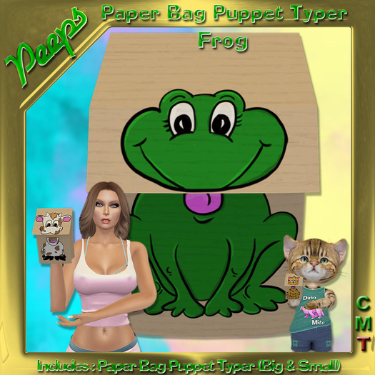 Peeps Paper Bag Puppets Frog