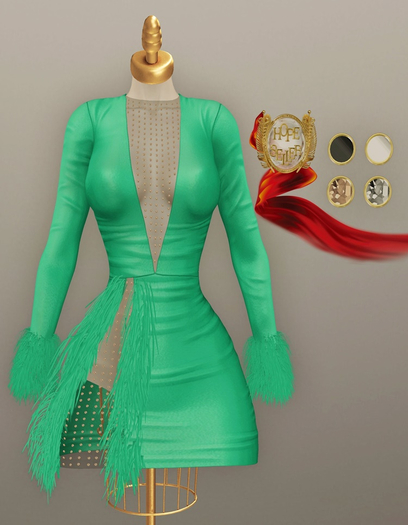 [HS] Serenissima Ostrich Dress [Matt Green]