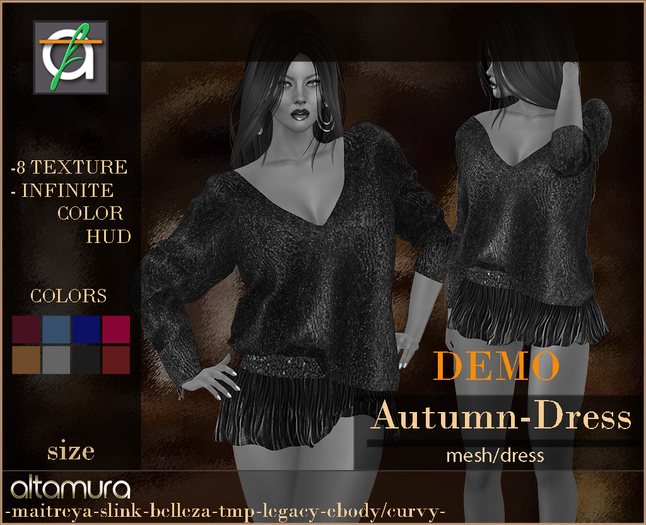 ::AF:: *Autumn-Dress* -F- mesh/dress - demo