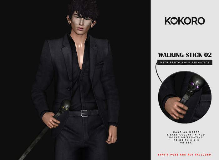 Kokoro - Walking Stick 02 Animation