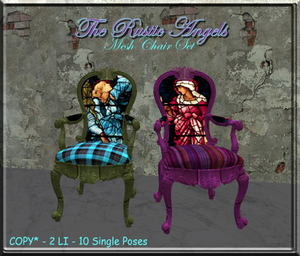 "The Rustic Angels" Mesh Chair Set