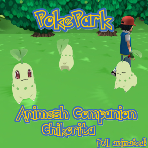 [PokePark] Animesh Chikorita Companion (BOXED)