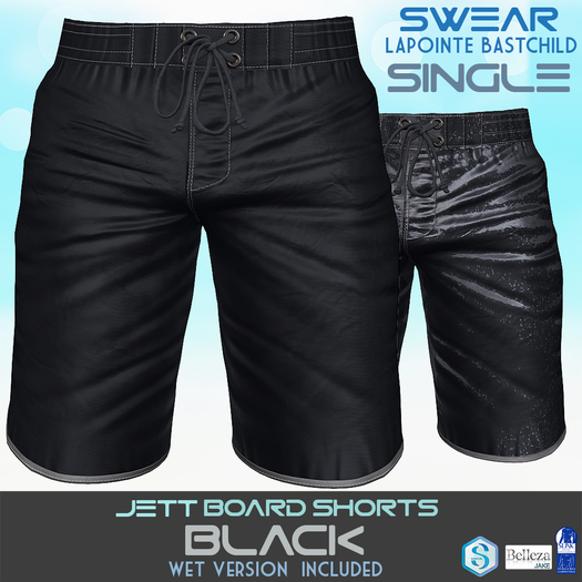 L&B - Mens - Board Shorts - Jett Black