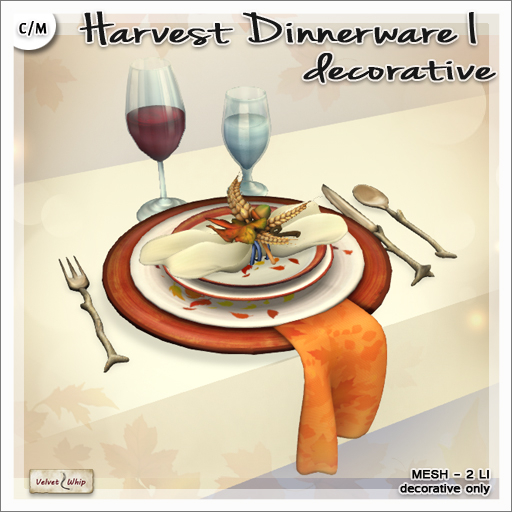 Second Life Marketplace - [V/W] Harvest Dinnerware I - Decorative ...