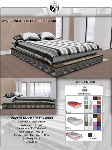 .:YN:. Cement block bed ADULT&PG - Add
