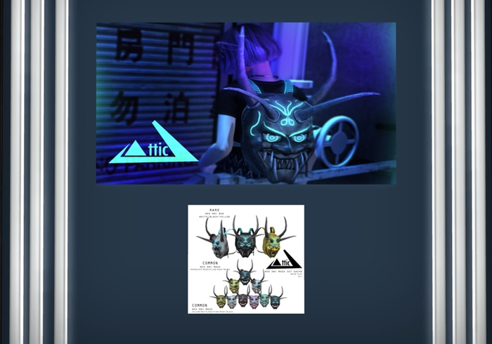 -ATTIC- Neo Oni Mask Rose Yellow