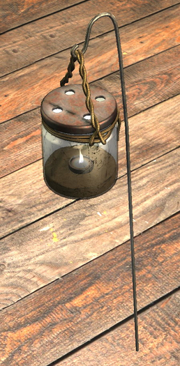 {Unflat Stuff} Jar with candle