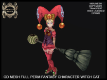 GD MESH FULL PERM FANTASY CHARACTER WITCH CAT