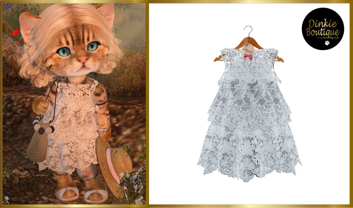 *DB* DINKIES GRACIE BOHO DRESS* white