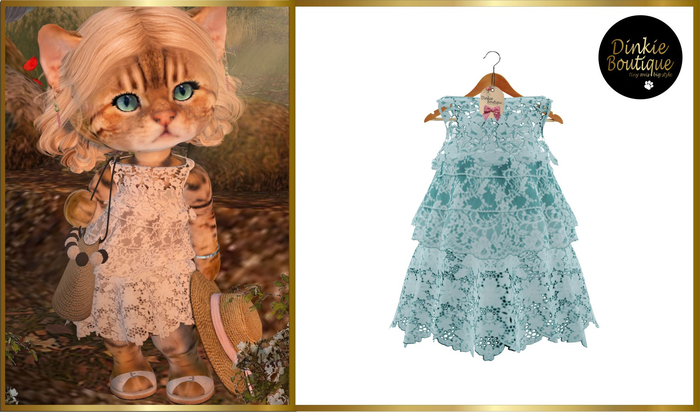 *DB* DINKIES GRACIE BOHO DRESS* blue