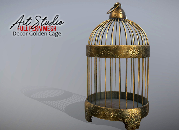 Second Life Marketplace - Art Studio.FULL PERM \\ Decor Golden Cage