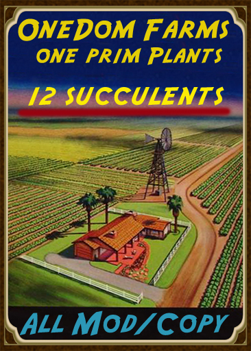 [ONEDOM] Succulents Megapack  - 12 One Prim plants