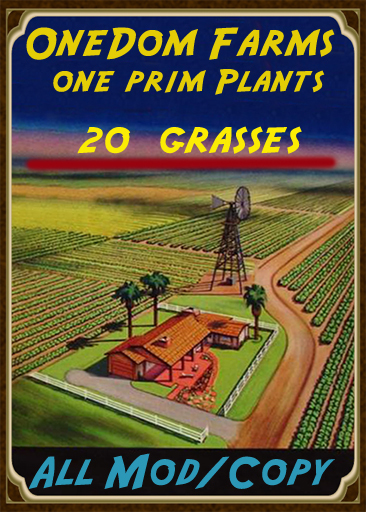 [ONEDOM] Garden Grasses Mega Pack - 20 One Prim Spring Grasses