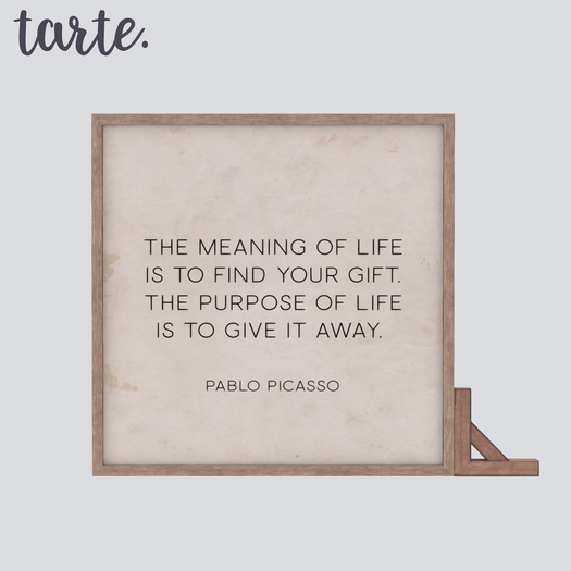 tarte. oversized quote frame