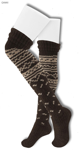 GAWK! Brown Norwegian Knit Socks | BoM
