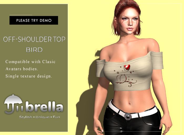 UMbreLLa - Bird Off-Shoulder Top