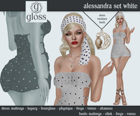 *Gloss* Alessandra Set White