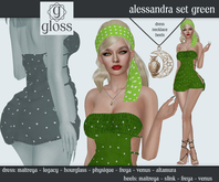 *Gloss* Alessandra Set Green
