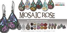EarthStones Mosaic Rose Earrings ~ Treasure Pack