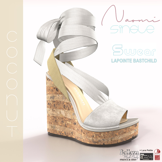 L&B - Wedge Heel Sandals - Naomi Coconut