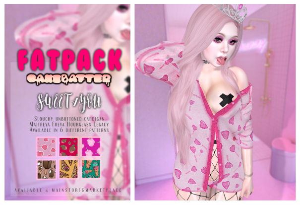 cakebatter / sweet4you slouchy cardigan / FATPACK -add me-