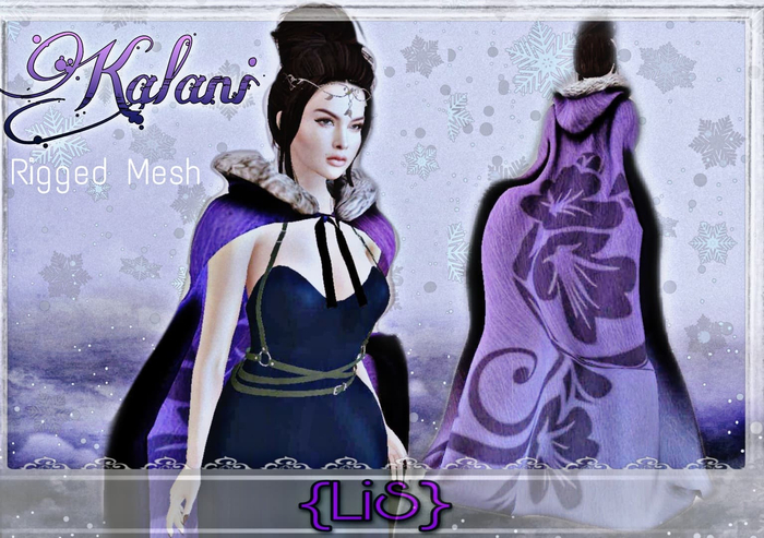 Kalani Fur Cloak Rigged Mesh 5 Sizes