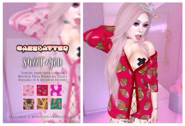 cakebatter / sweet4you slouchy cardigan /  str -boxed-