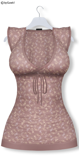 GAWK! Rosy Brown Floral Long Top | BoM