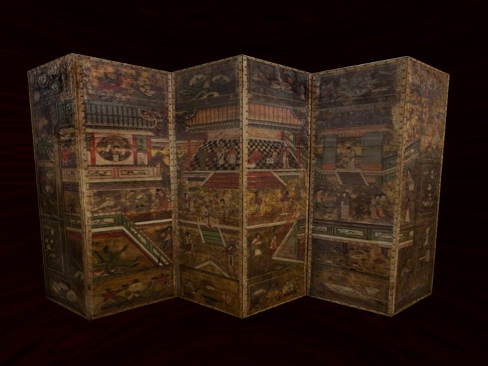 Ancient Chinese 6-panel Screen / Room Divider