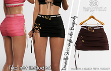 FashionNatic Donatella Skirt Burgundy - Maitreya, Lara Petite, Belleza Freya, Legacy