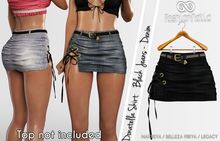 FashionNatic Donatella Skirt Black Jean - Denim - Maitreya, Lara Petite, Belleza Freya, Legacy
