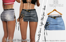 FashionNatic Donatella Skirt Light Blue Jean - Denim - Maitreya, Lara Petite, Belleza Freya, Legacy