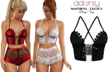 adorsy - Pixie Top Dark Black - Maitreya/Legacy/Lara Petite
