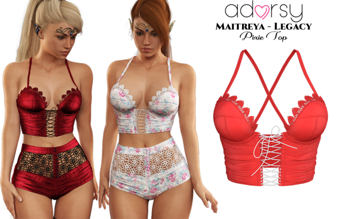 adorsy - Pixie Top Red - Maitreya/Legacy/Lara Petite