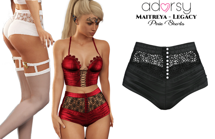 adorsy - Pixie Shorts Black - Maitreya/Legacy/Lara Petite