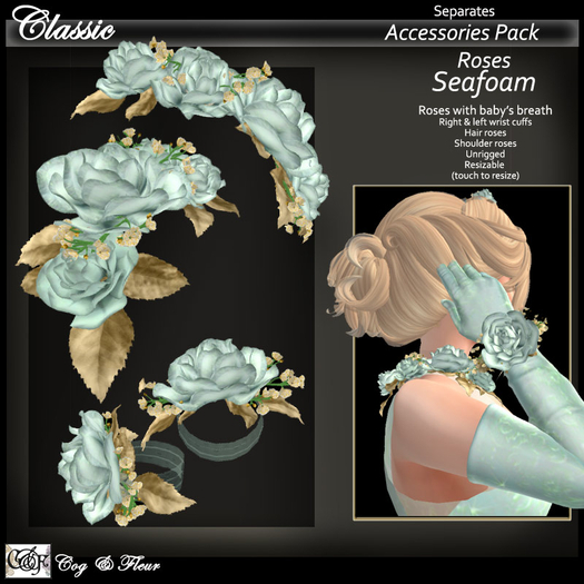 C&F Classic Grecian Separates - Accessories - Seafoam
