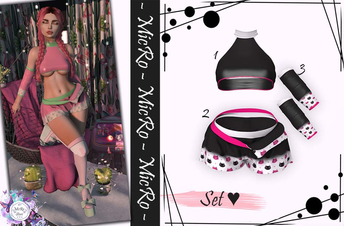 - MicRo - Set  Alice Kitty Pink