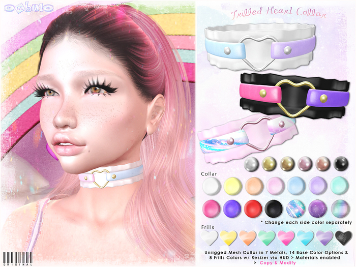 [ bubble ] Frilled Heart Collar