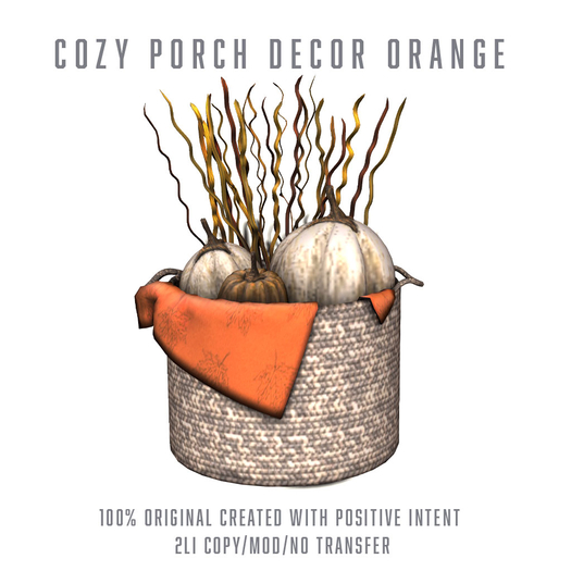 crate Cozy  Porch Set Decor - Orange