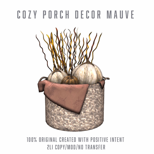 crate Cozy  Porch Set Decor - Mauve