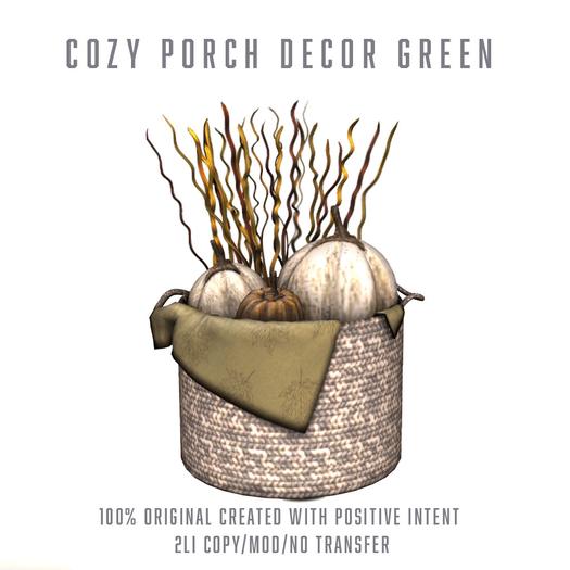 crate Cozy  Porch Set Decor - Green