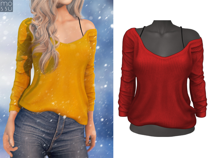 Mossu - Ellie.Sweater - Red (Wear)