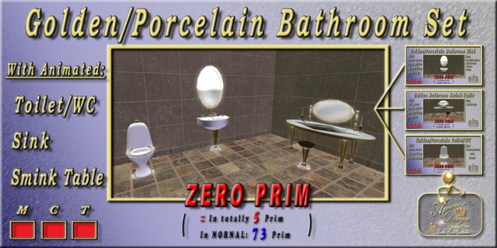 Golden-Porcelain Bathroom-set