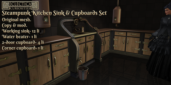 Eclectica Curiosities- Steampunk Kitchen Sink Set
