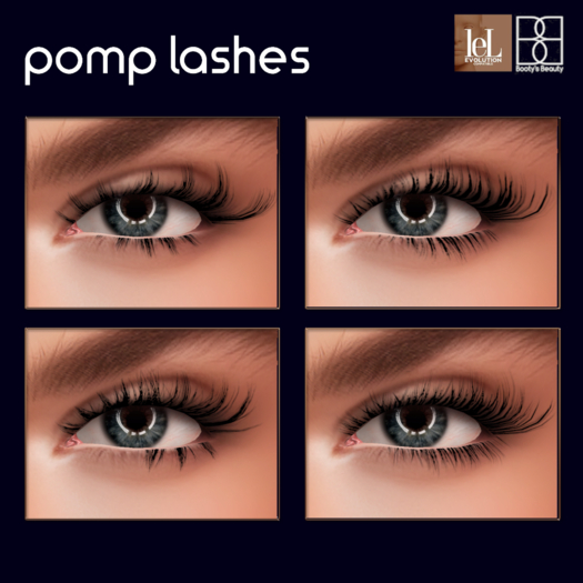 *Booty's Beauty* [Lelutka Evolution] Pomp Lashes