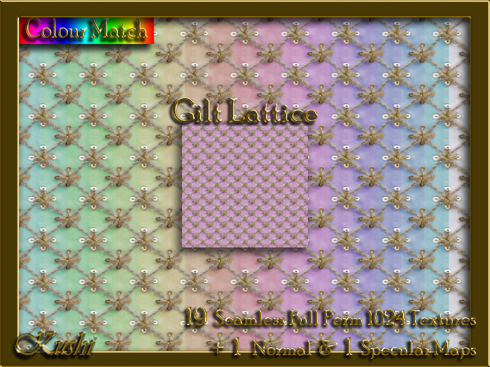Gilt Lattice Seamless Texture Set