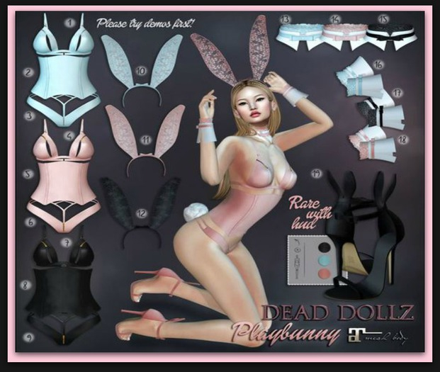 02. Dead Dollz - PlayBunny Corset Sky