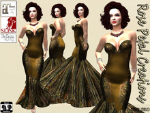 Second Life Marketplace - [RPC] Fitted Mesh Enchanted Party Dress in Ruby  Maitreya Belleza Slink (Wear to Unpack)