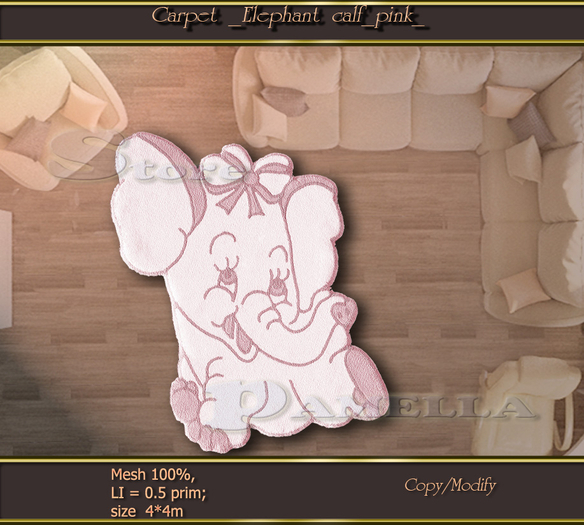 Carpet _Elephant calf_pink_